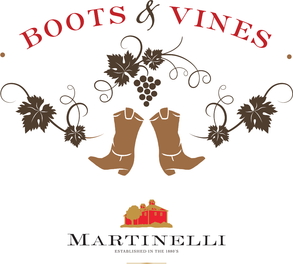 Boots & Vines logo with Martinelli Winery